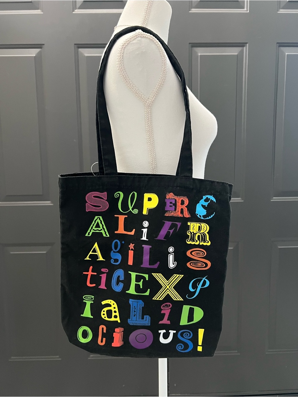 Disney Mary Poppins Supercalifragilisticexpialidocio Canvas Tote Bag